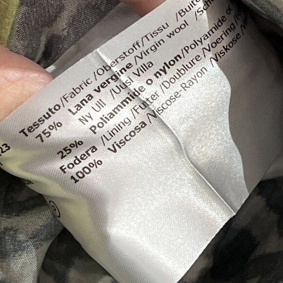 Cinzia Rocca Icons Coat Womens 40 US 4 Green‎ Wool Blend Quiet Luxury Lagenlook - Picture 5 of 6